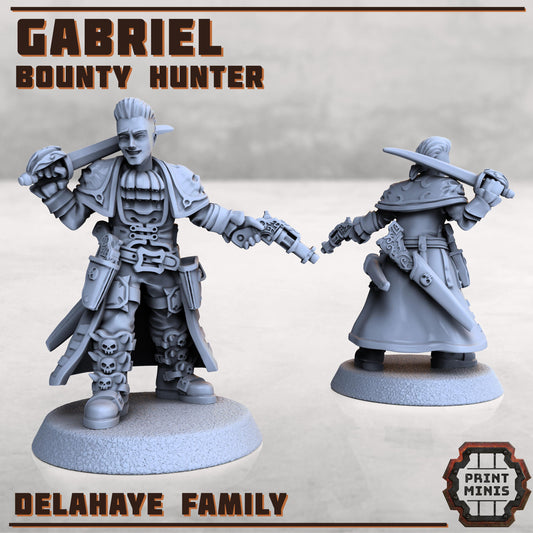 Gabriel - Bounty Hunter -  Sci-Fi Grimdark Mercenaries by Print Minis