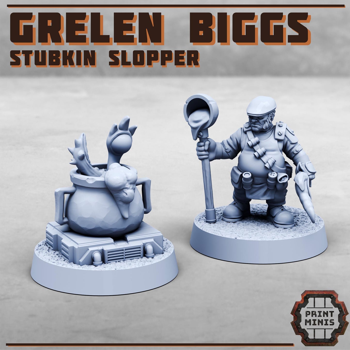 Grelen Biggs - Stubkin Slopper - Sci-Fi Grimdark Mercenaries by Print Minis