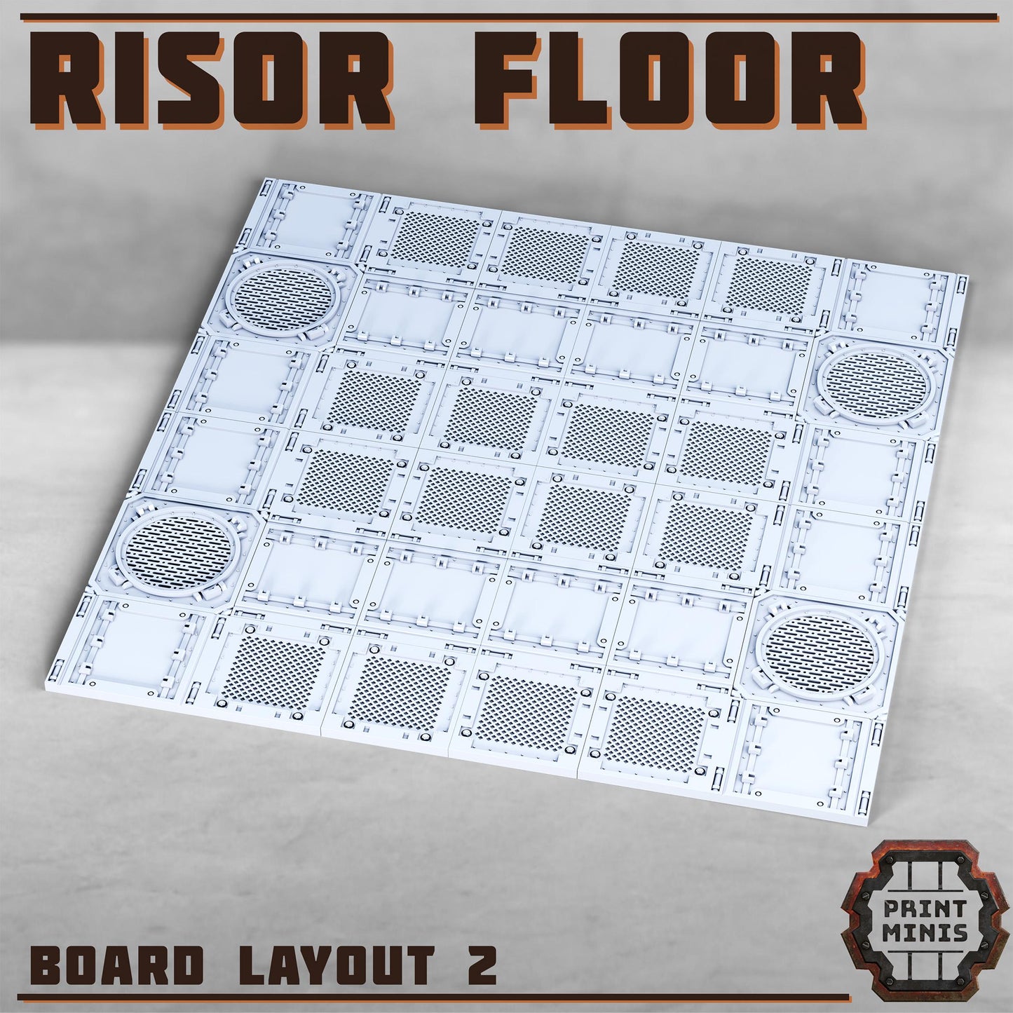Risor District Floors - Sci-Fi City Skirmish Wargaming Terrain by Print Minis