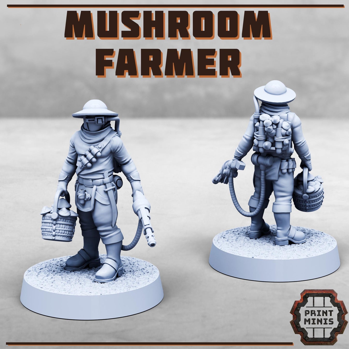 Mushroom Farmer -  Sci-Fi Grimdark Civilian by Print Minis
