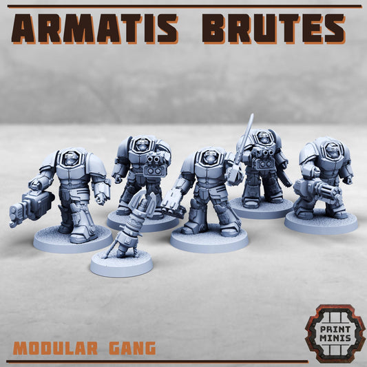 Armatis Mors Warriors - Brutes - Futuristic Marine Army, Sci-Fi Space Warriors by Print Minis