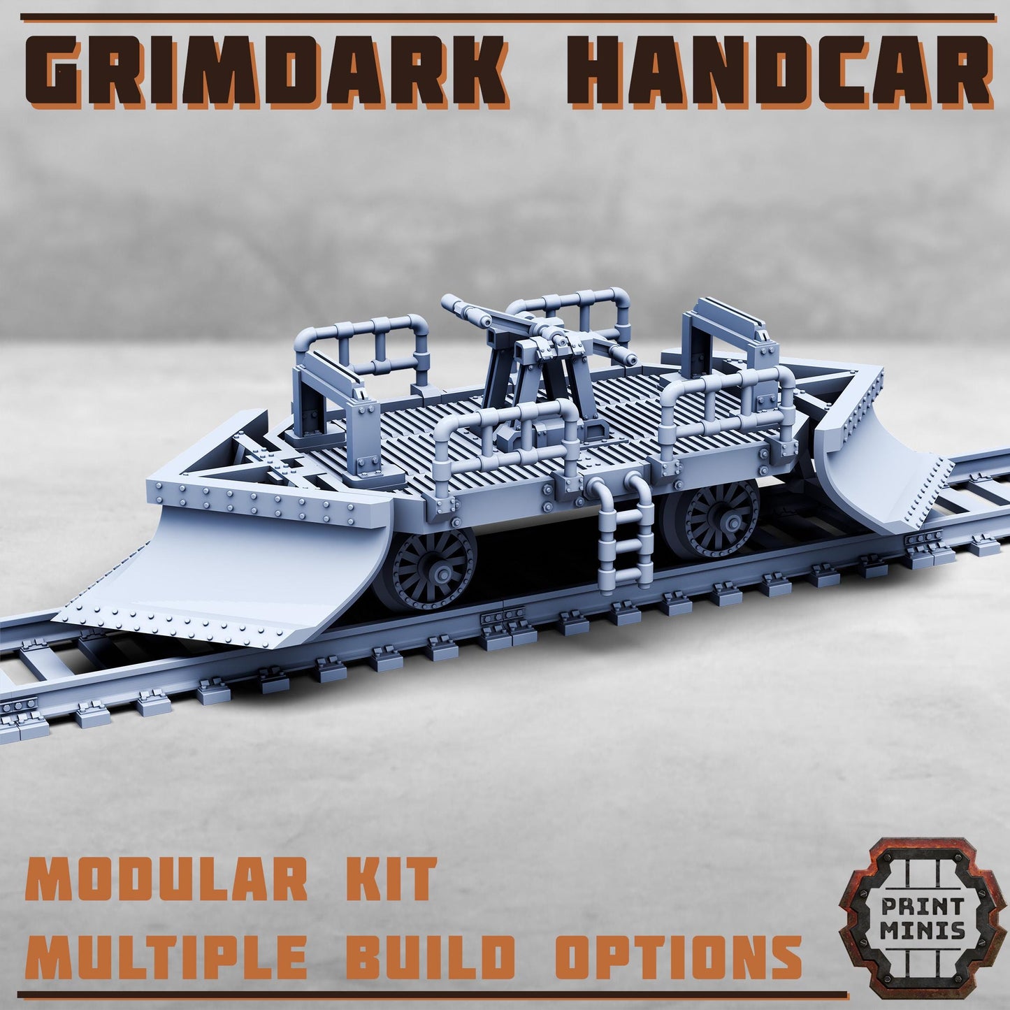 Grimdark Handcar - Sci-Fi Space Industrial Steampunk Train
