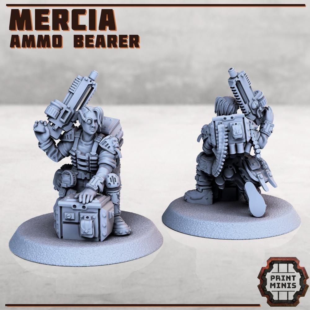Ammo Bearer + City Runner - Sci-Fi Grimdark Mercenaries by Print Minis