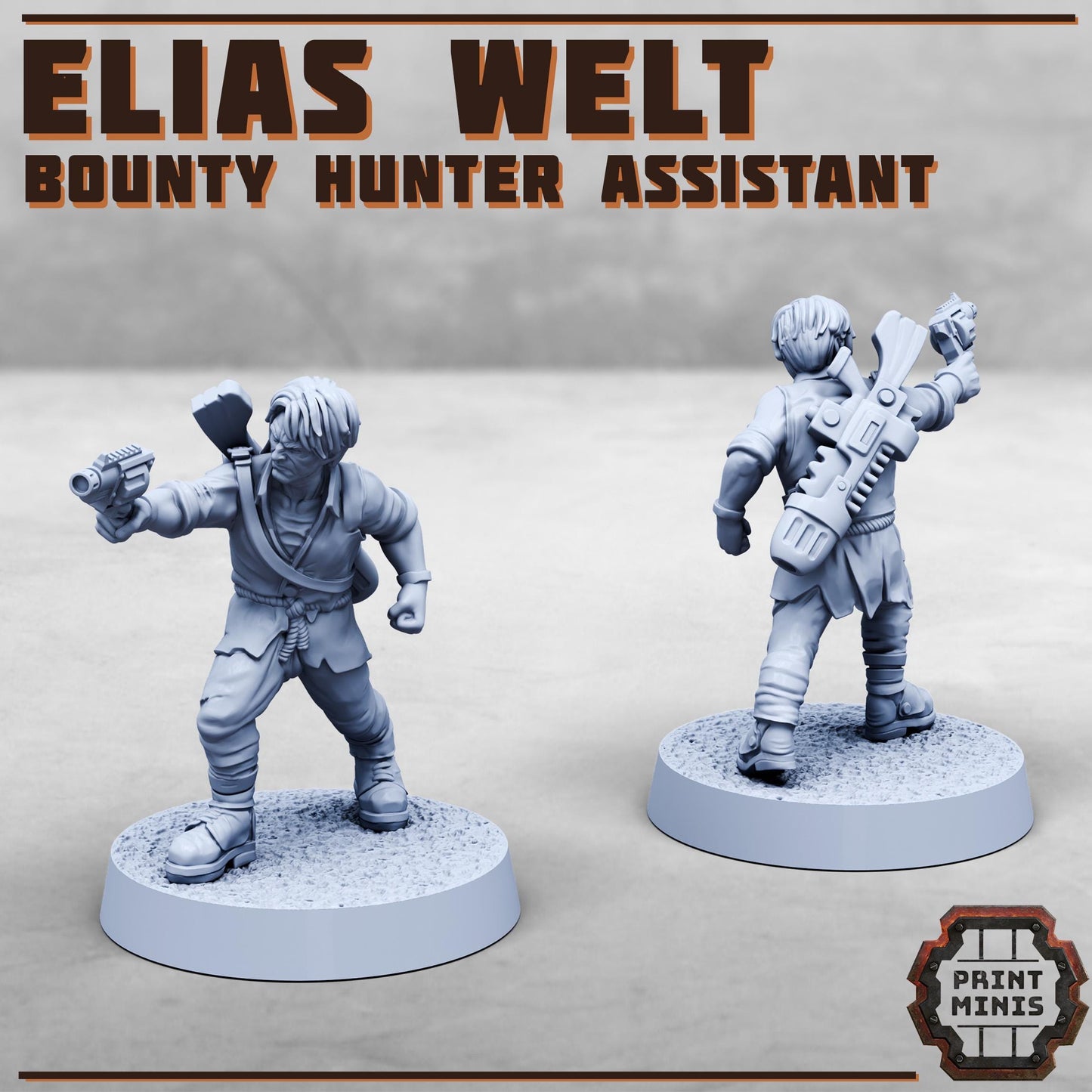 Kane Ivano + Elias Welt - Bounty Hunters -  Sci-Fi Grimdark Mercenaries by Print Minis