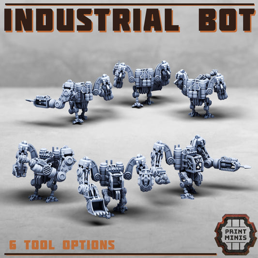 Industrial Bot -  Sci-Fi Grimdark Civilians by Print Minis