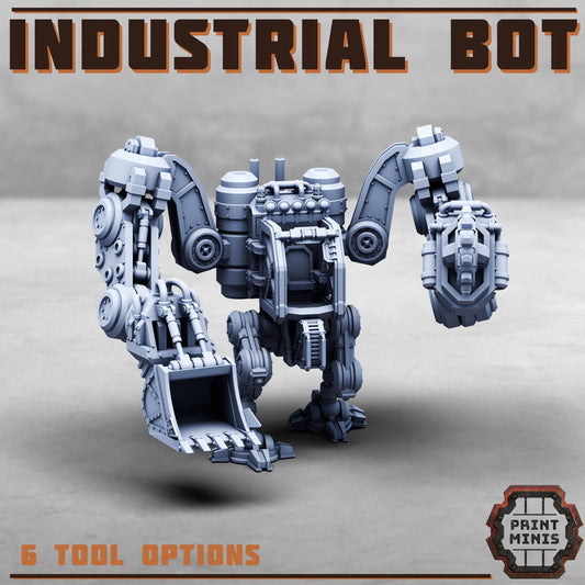 Industrial Bot -  Sci-Fi Grimdark Civilians by Print Minis