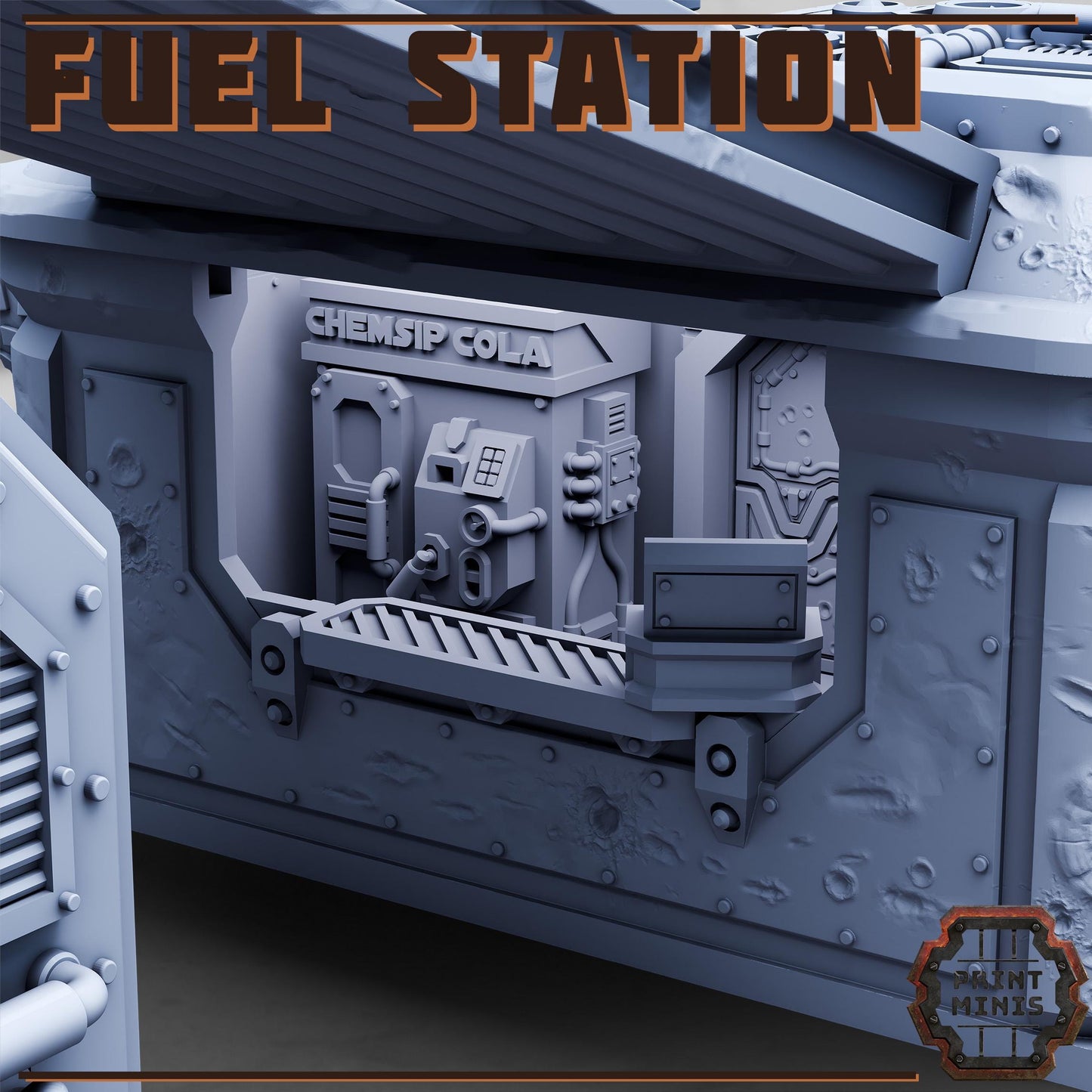 Fuel Station - Sci-Fi Space Industrial Terrain by Print Minis