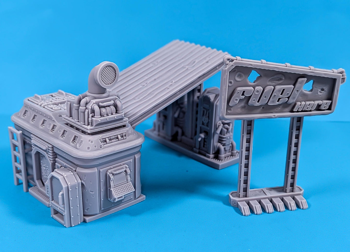 Fuel Station - Sci-Fi Space Industrial Terrain by Print Minis
