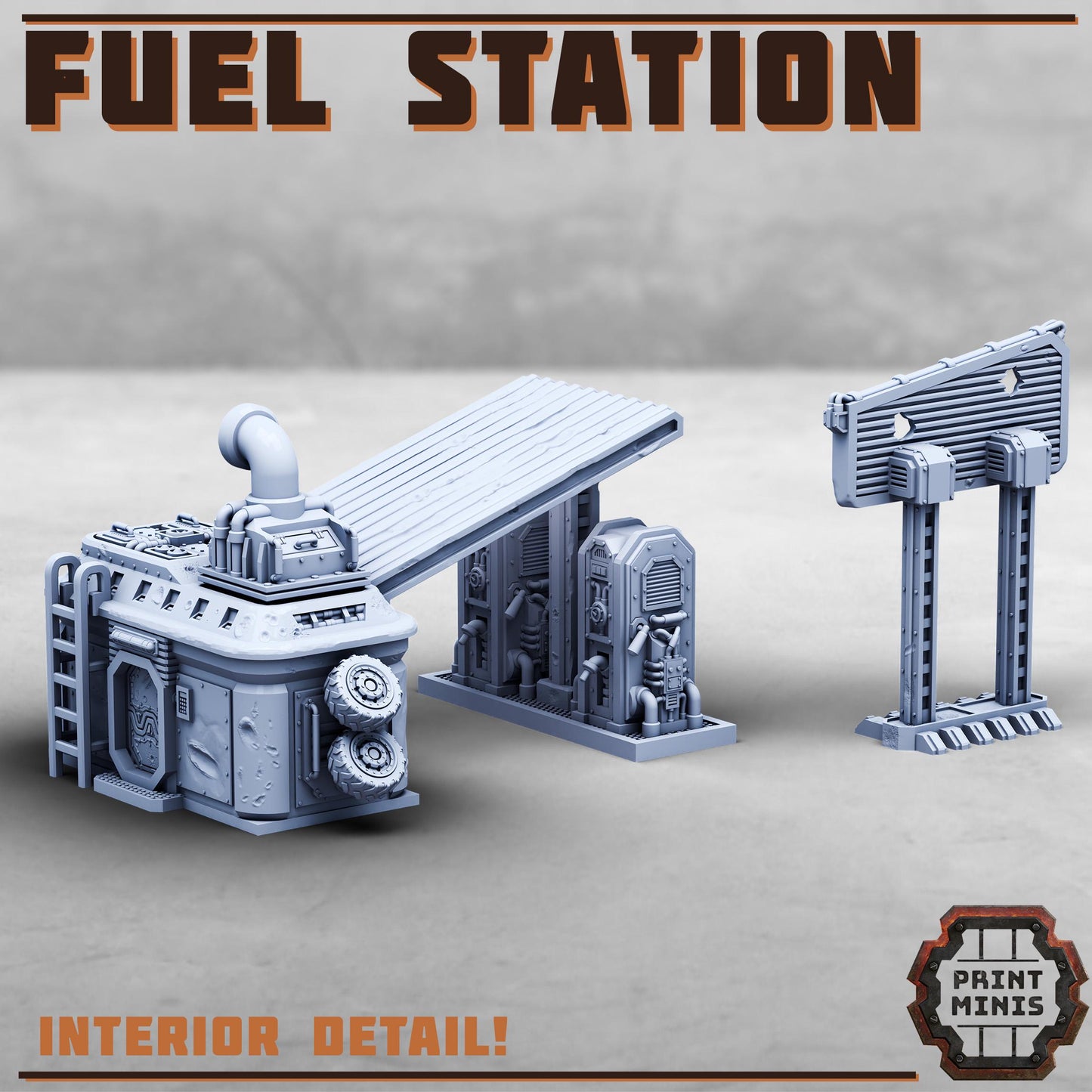 Fuel Station - Sci-Fi Space Industrial Terrain by Print Minis