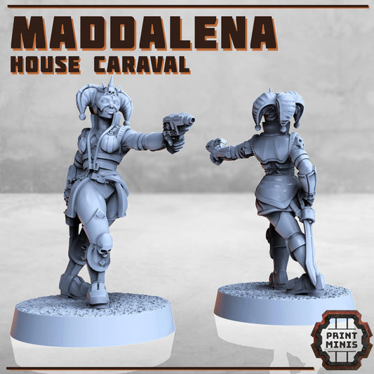 House Caraval - twin sisters -  Sci-Fi Grimdark Splicers by Print Minis