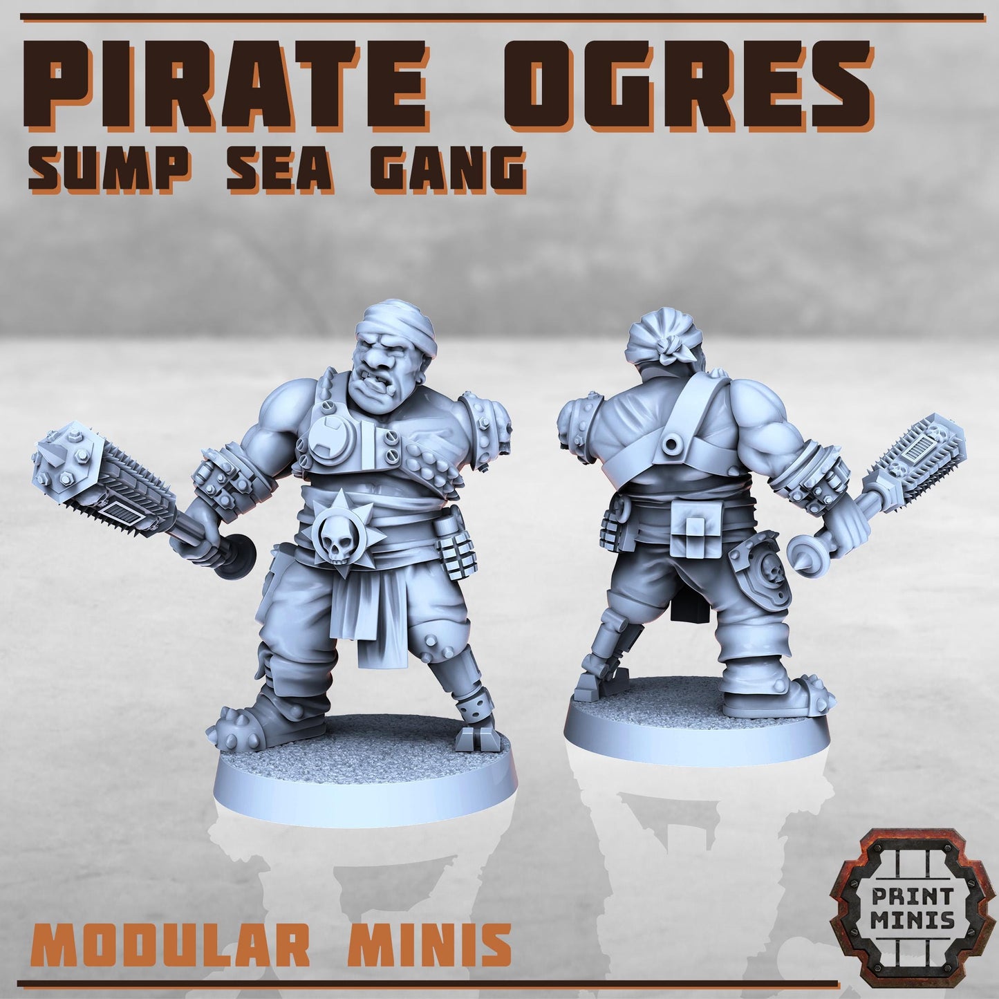 Male Pirate Ogres -  Sci-Fi Grimdark Ogres by Print Minis
