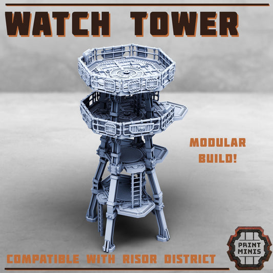 The Watchtower - Sci-Fi Space Industrial Terrain by Print Minis