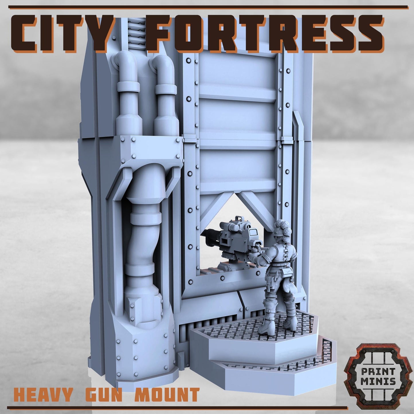 City Fortress - Sci-Fi Space Industrial Terrain by Print Minis