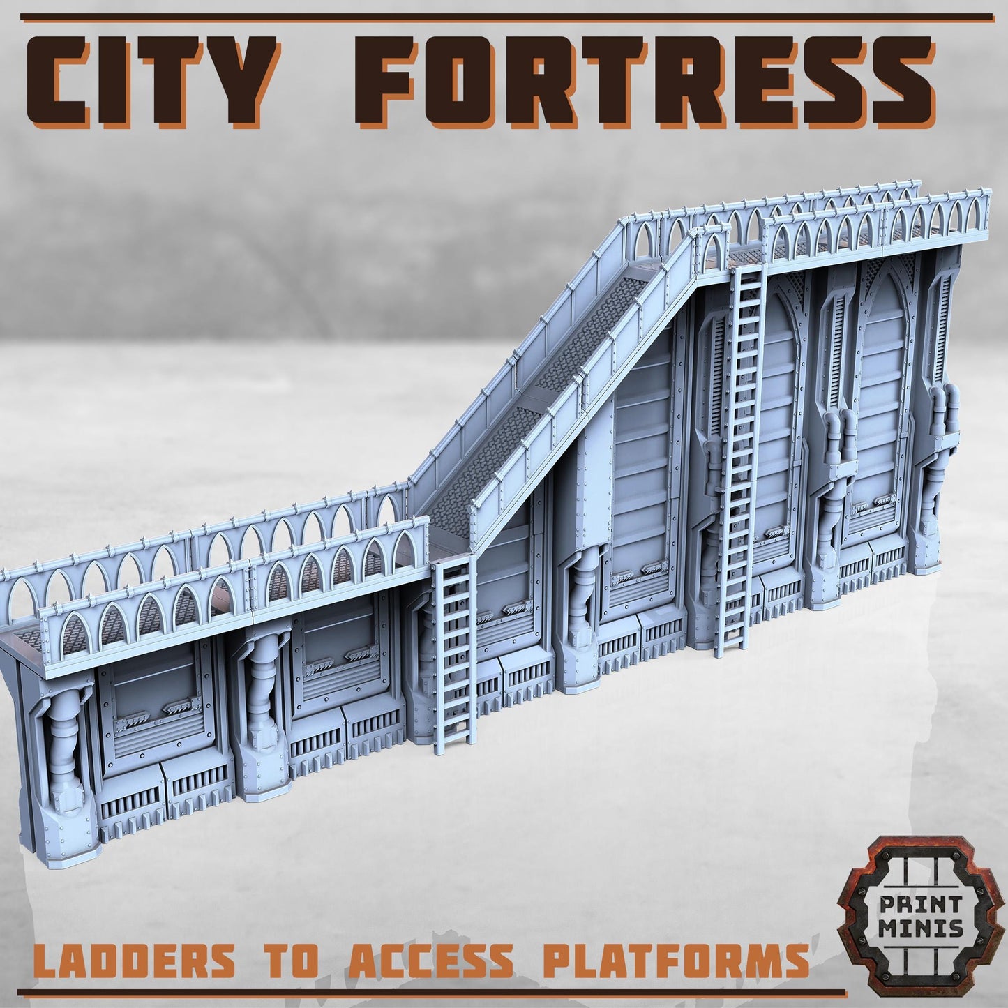 City Fortress - Sci-Fi Space Industrial Terrain by Print Minis