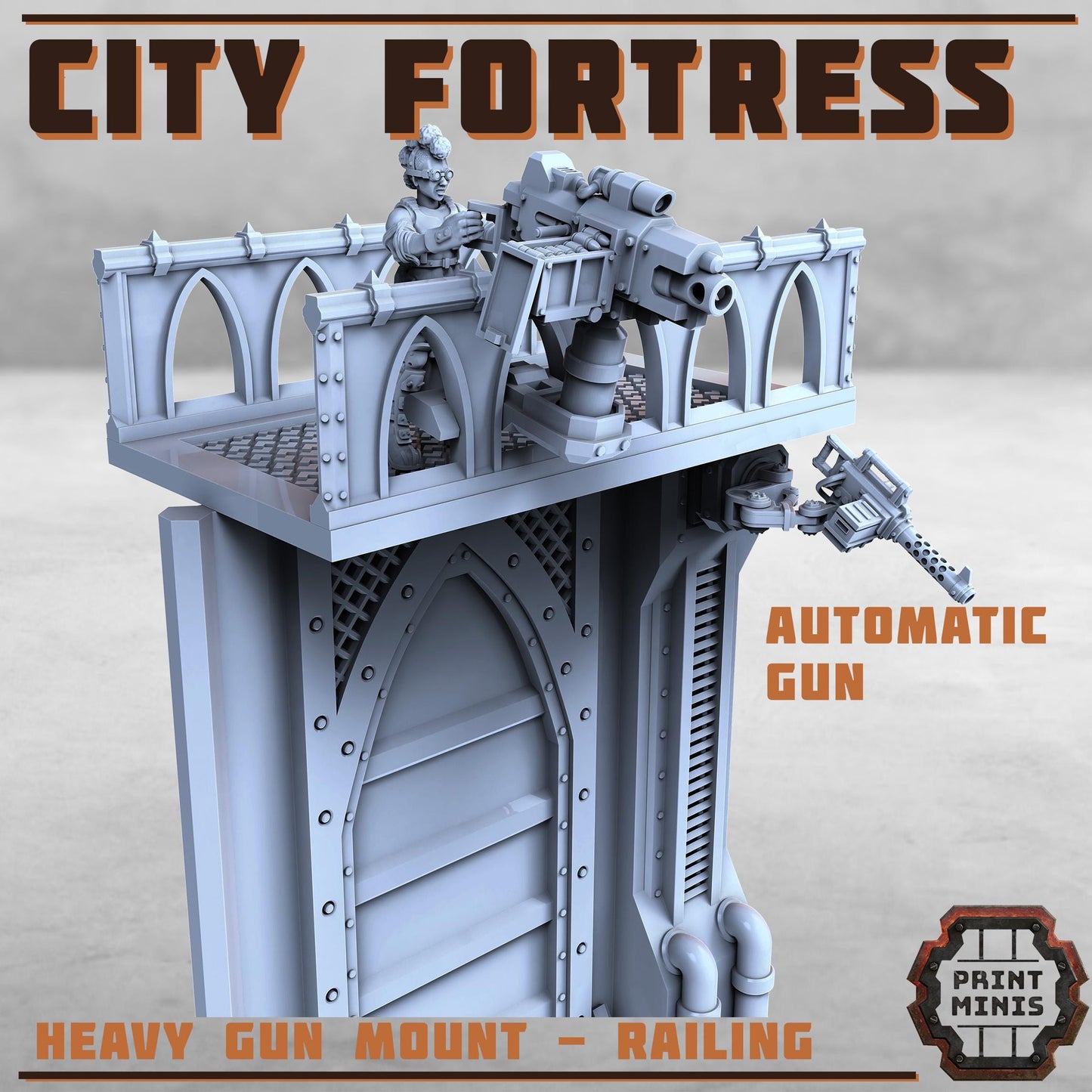 City Fortress - Sci-Fi Space Industrial Terrain by Print Minis