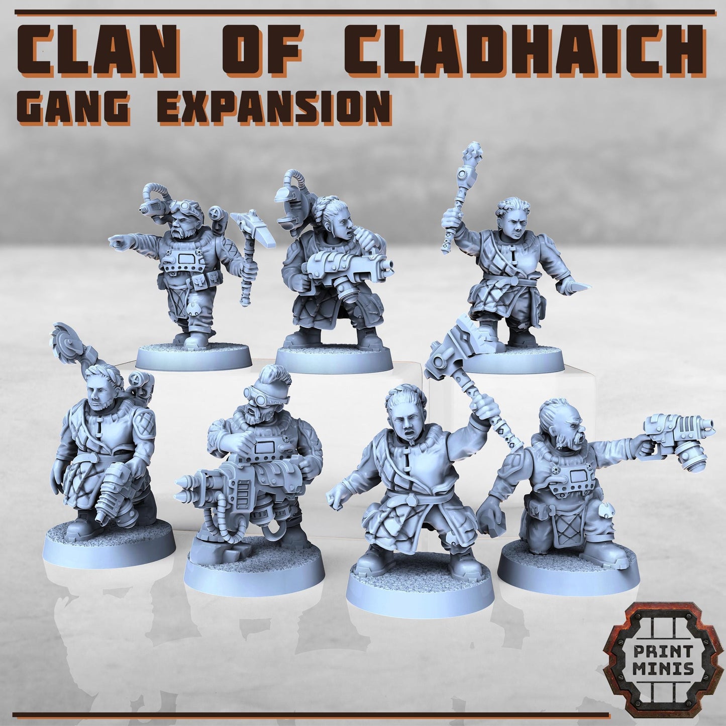 Clan of Cladhaich - Gang Expansion -  Sci-Fi Grimdark Space Dwarf Mercenaries by Print Minis