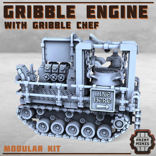The Gribble Krawler w/ Chef - Sci-Fi Grimdark Mercenaries by Print Minis