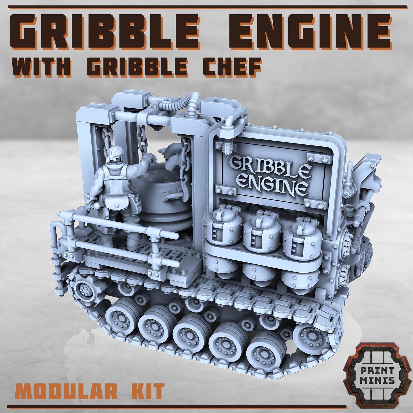 The Gribble Krawler w/ Chef - Sci-Fi Grimdark Mercenaries by Print Minis