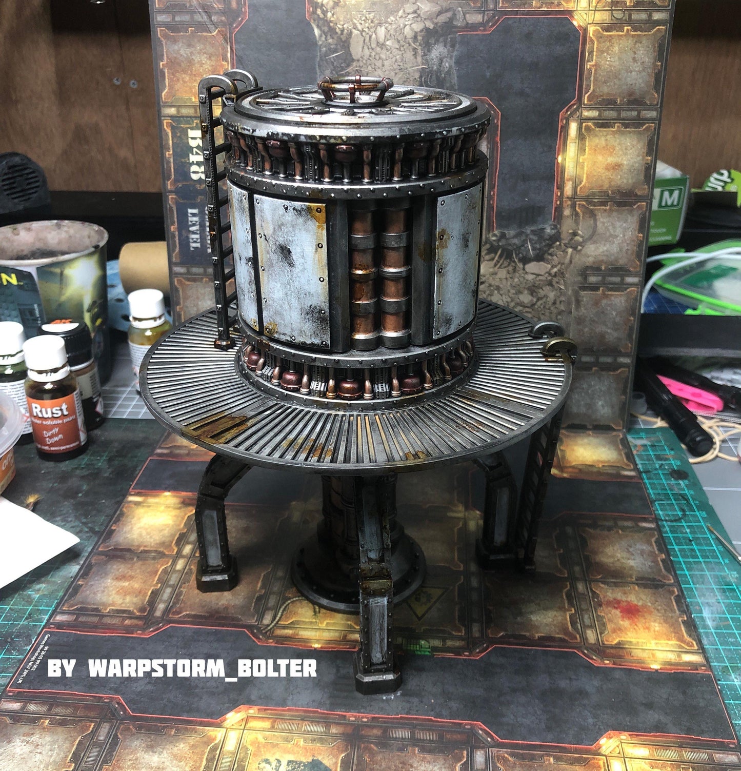 Wasteland Water Tower - Sci-Fi Space Industrial Terrain by Print Minis
