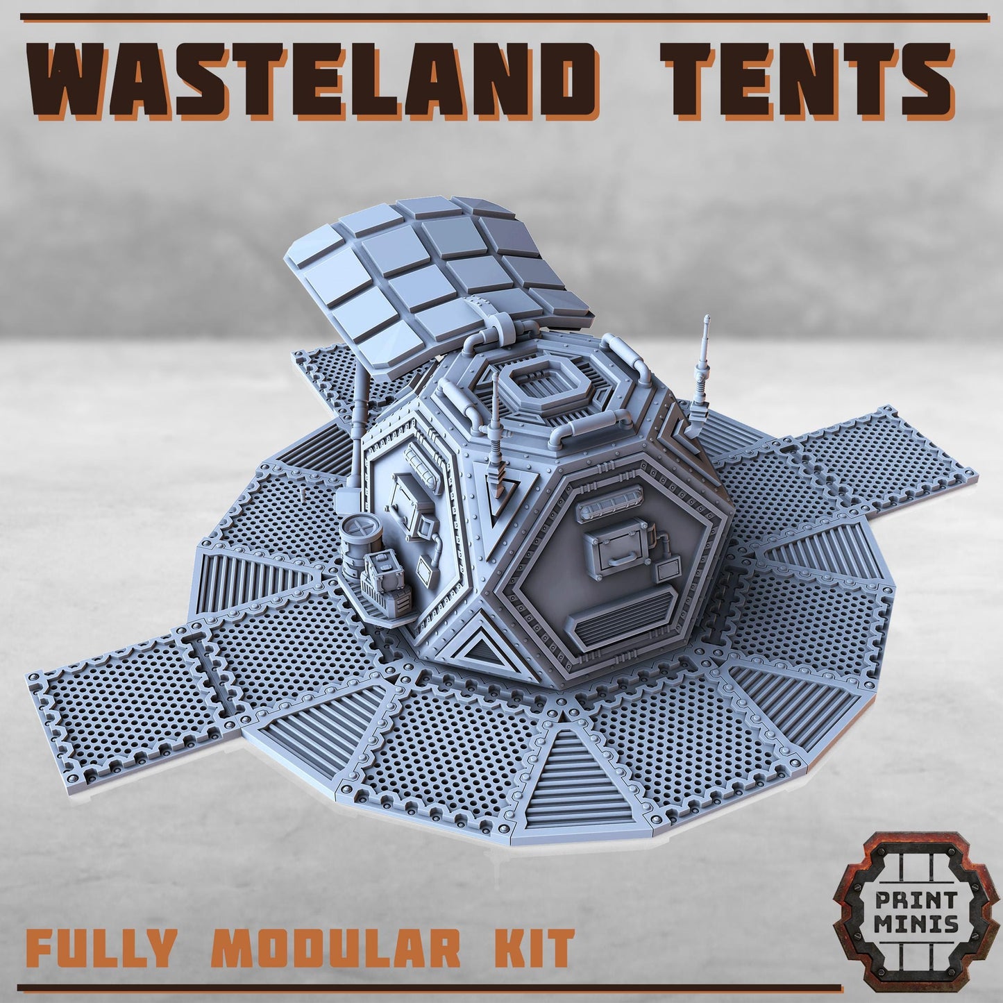 Wasteland Tents Kit -  Sci-Fi Grimdark Desert Terrain by Print Minis