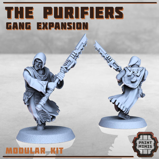 Purifier Gang - Expansion - Sci-Fi Grimdark City Skirmish Warfare Purifier Mercenaries by Print Minis