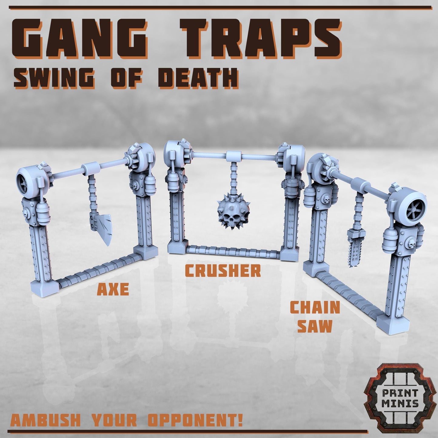 Dieselpunk Gang Traps -  Sci-Fi Grimdark City Skirmish Warfare Mercenaries by Print Minis