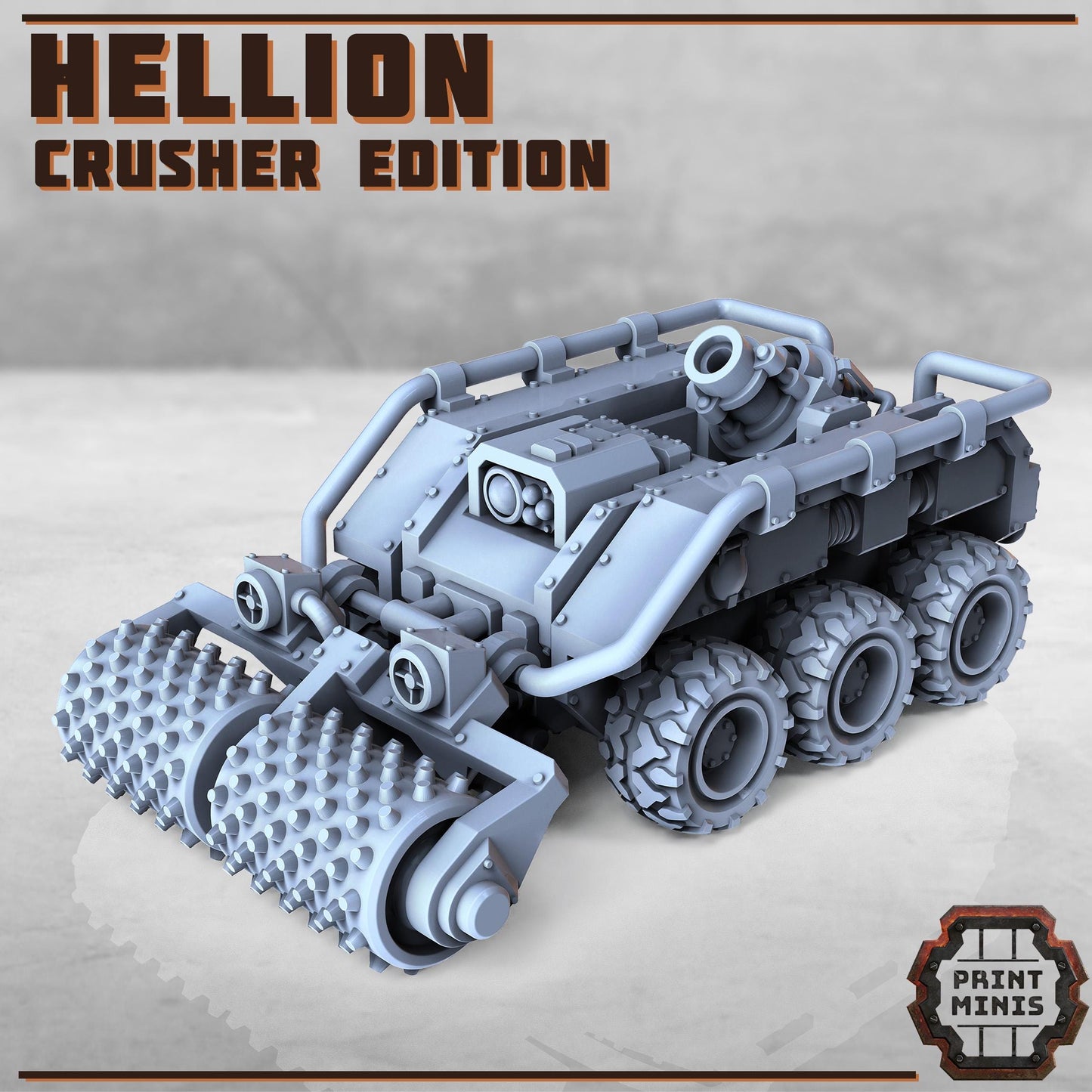 Hellion - Crusher Edition - Demolitions Vehicle and Remote Defence Vehicle - Kaledon Fortis Army, Sci-Fi Space Soldiers by Print Minis