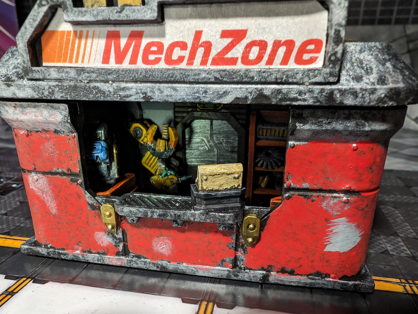 Market Vendor Stalls (interior details) - Sci-Fi City Skirmish Wargaming Terrain by Print Minis