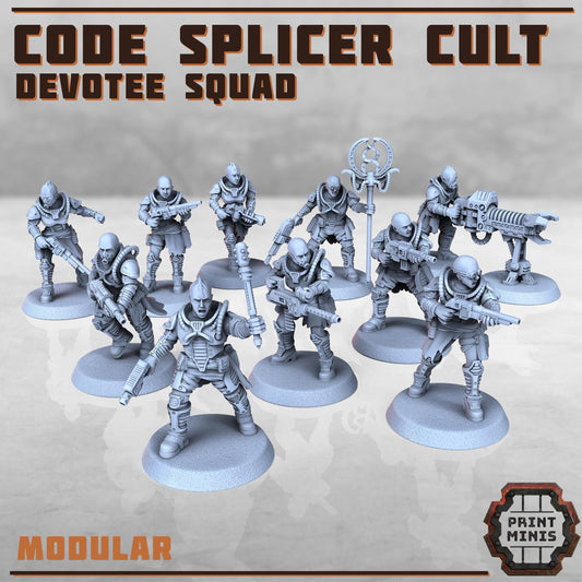Code Splicer Cult - Devotee Squad -  Sci-Fi Grimdark Splicers by Print Minis