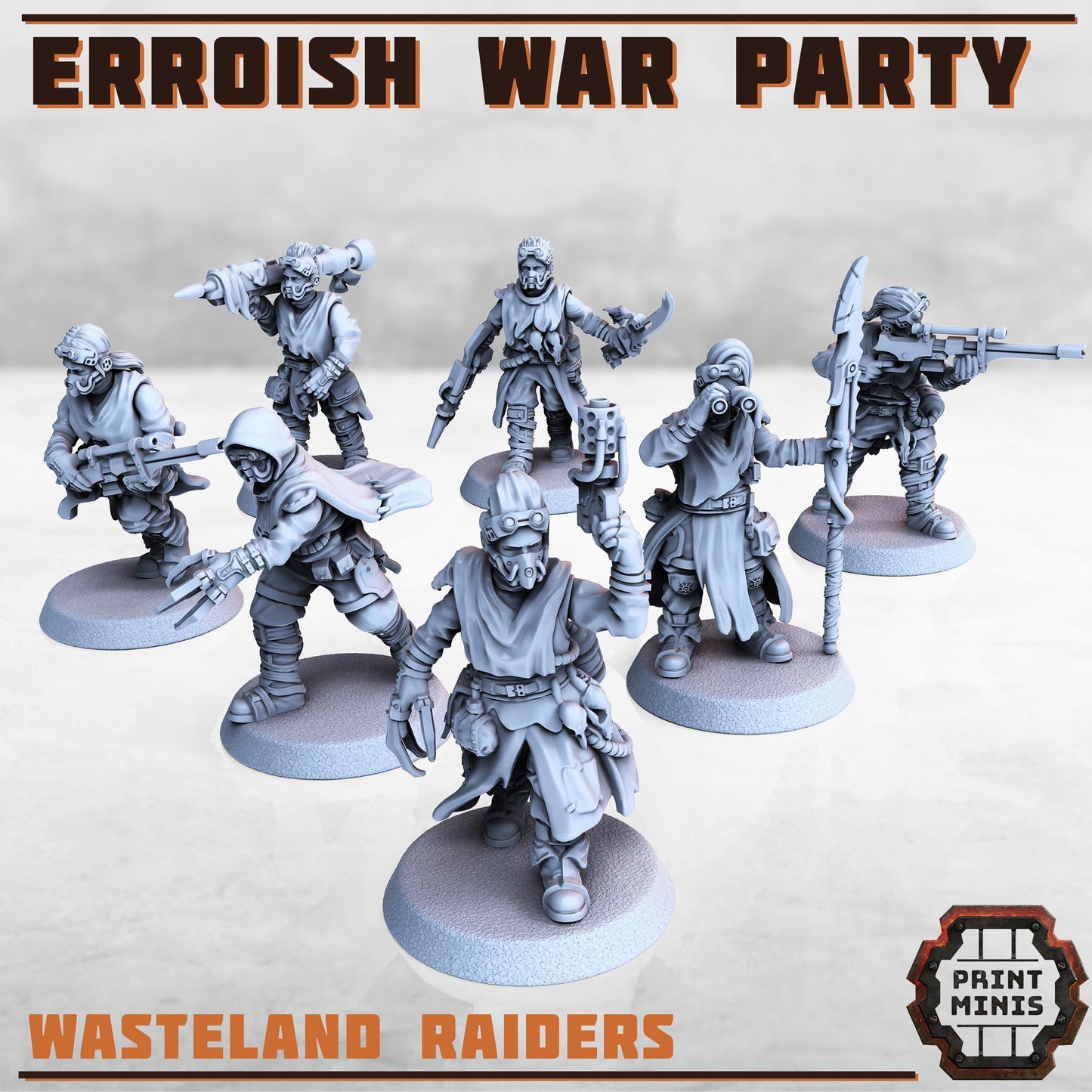 Erroish War Party - The Erroiish Tribe -  Sci-Fi Grimdark Mercenaries by Print Minis