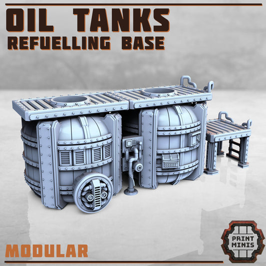 Fuel Station - Sci-Fi Space Industrial Terrain by Print Minis