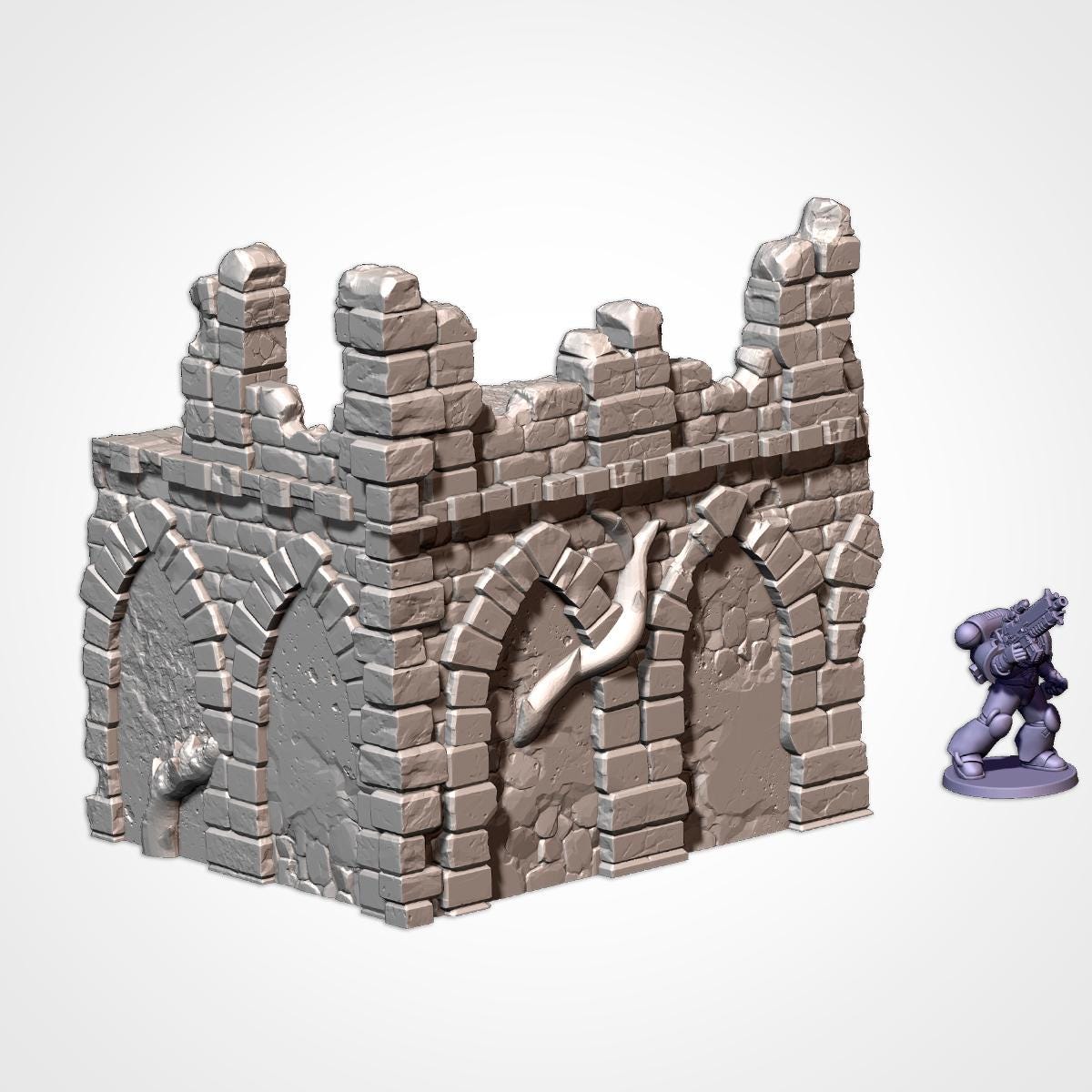 ABANDONED RUINS GW Txarli Factory Imperial Building modular Cityscape Set, Perfect for Tabletop Wargames