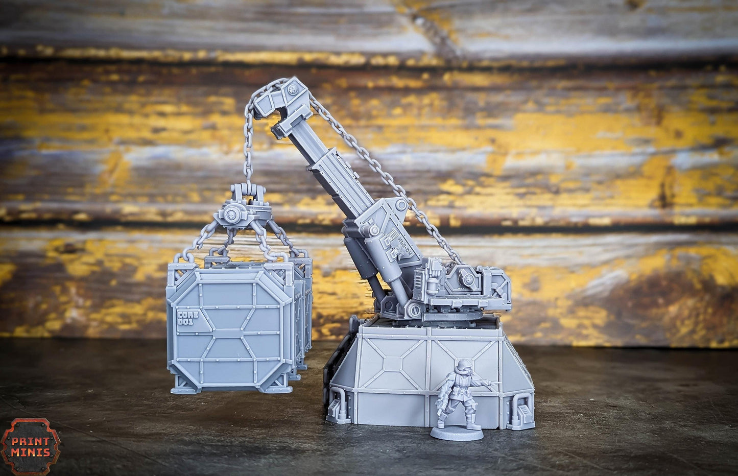 Heavy Lift Crane - Sci-Fi Space Industrial Terrain by Print Minis