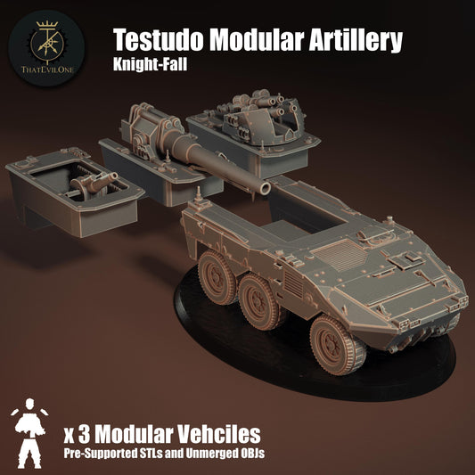 Testudo Modular Artillery, Modular Sci-Fi Vehicle by ThatEvilOne, Sci-fi Wargames Proxy, Imperial Auxilia Army Long Range Artillery