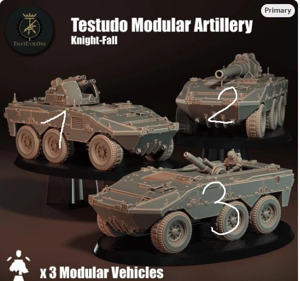 Testudo Modular Artillery, Modular Sci-Fi Vehicle by ThatEvilOne, Sci-fi Wargames Proxy, Imperial Auxilia Army Long Range Artillery