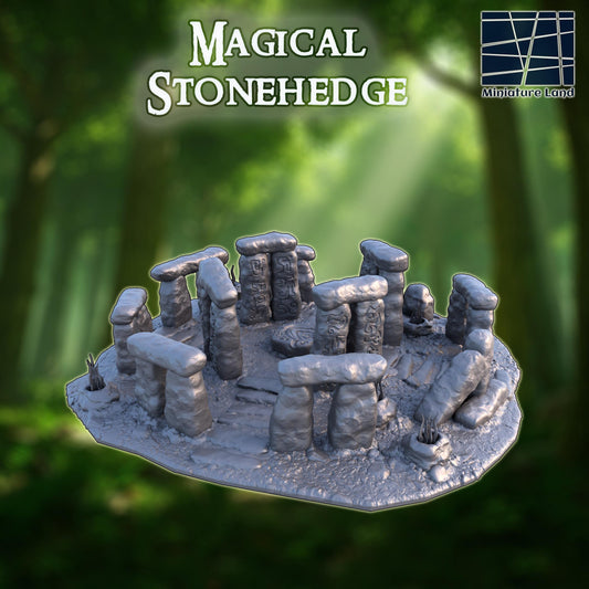 Magical Stonehedge - Tabletop Terrain - 28 MM, Tabletop 3D Printed Terrain by MiniatureLand, Perfect for Wargaming and RPGs
