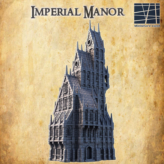 Imperial Manor - Tabletop Terrain - 28 MM, Tabletop 3D Printed Terrain by MiniatureLand, Perfect for Wargaming and RPGs
