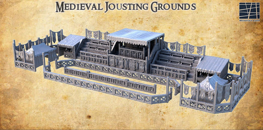 Medieval Jousting Grounds - Tabletop Terrain - 28 MM, Tabletop 3D Printed Terrain by MiniatureLand, Perfect for Wargaming and RPGs