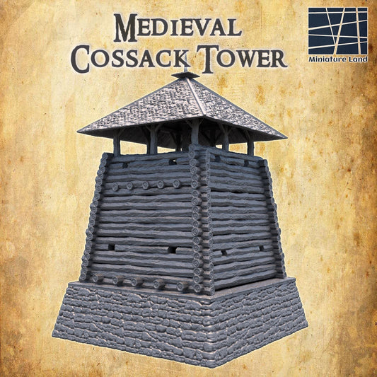 Wooden Keep - Tabletop Terrain - 28 MM, Tabletop 3D Printed Terrain by MiniatureLand, Perfect for Wargaming and RPGs