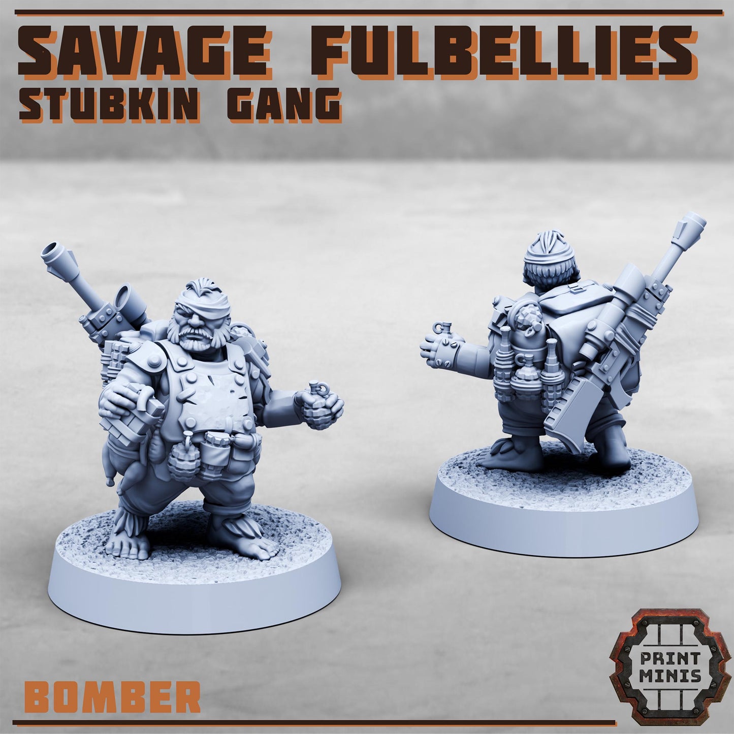 Savage Fulbellies - Stubkin Gang - Sci-Fi Grimdark Smallfolk by Print Minis