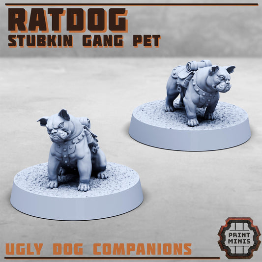 Ratdogs - Ugly Stubkin Gang Pet - Sci-Fi Grimdark Smallfolk by Print Minis