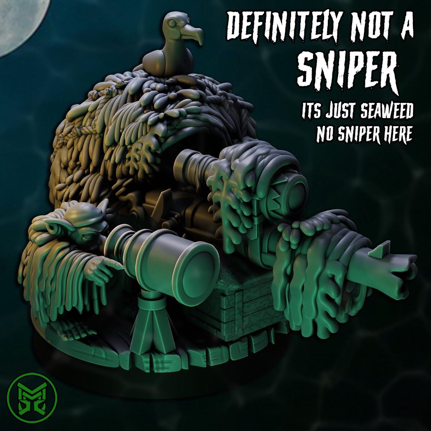 Pirate Commandos - Sniper, Space-Faring Orkish Menace Sculpted by Mekka Miniatures, Grimdark Compatible, Scaled for Sci-Fi Wargames