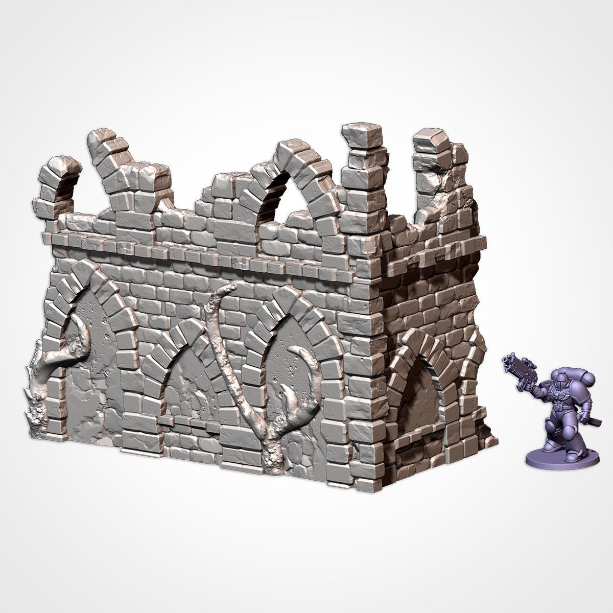 ABANDONED RUINS GW Txarli Factory Imperial Building modular Cityscape Set, Perfect for Tabletop Wargames