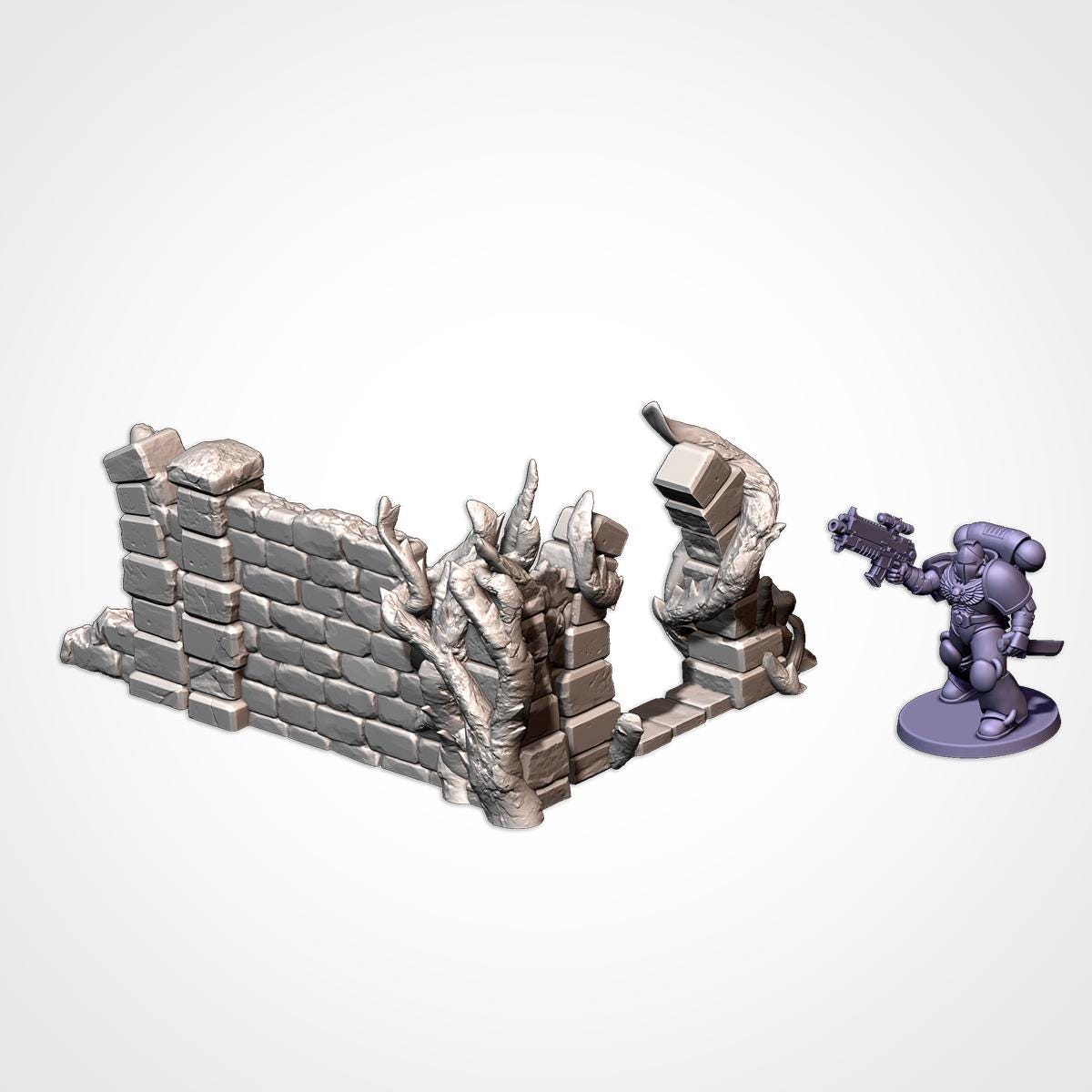ABANDONED RUINS GW Txarli Factory Imperial Building modular Cityscape Set, Perfect for Tabletop Wargames