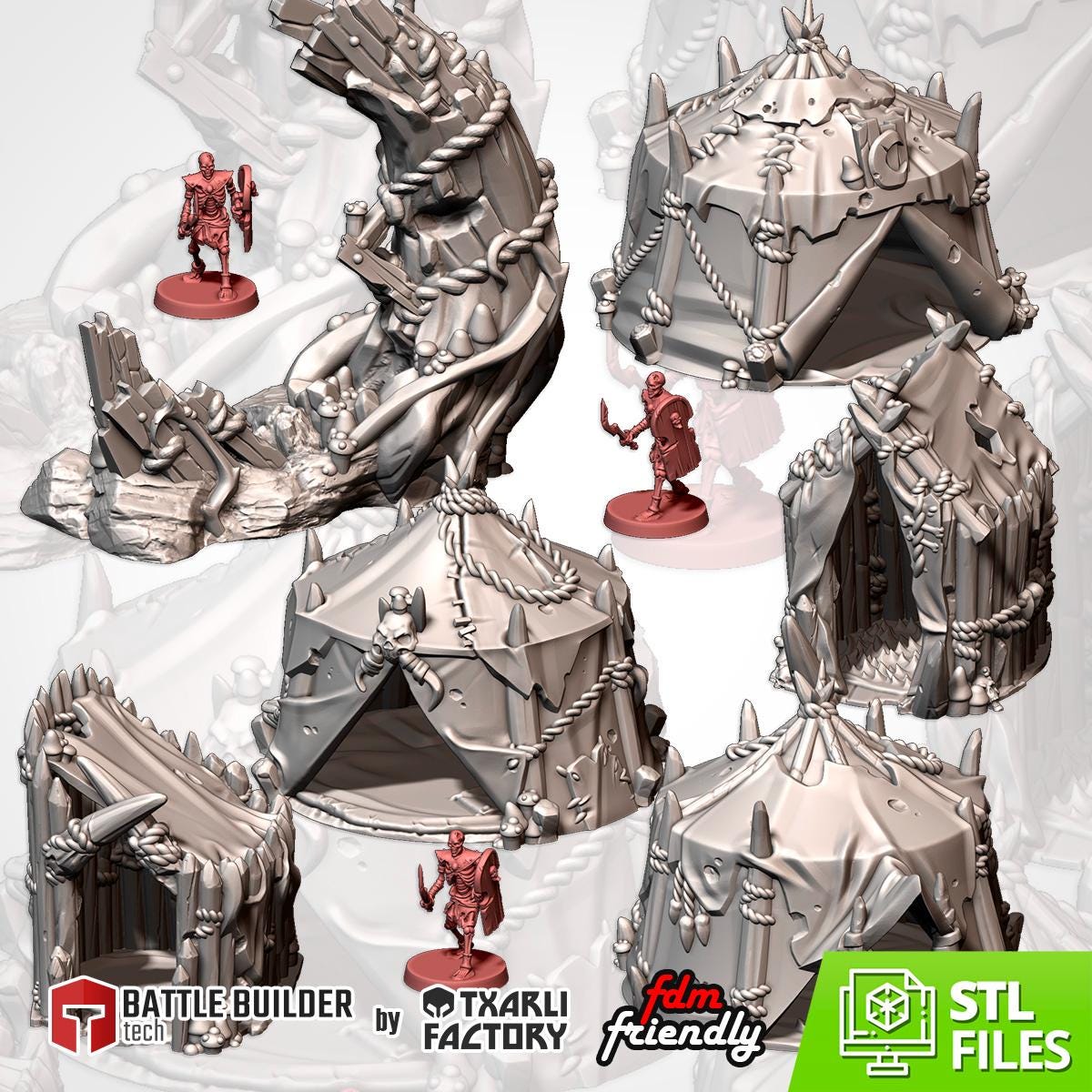 GOBLIN CAMP Txarli Factor Terrain Monument Set, Perfect for Tabletop Wargames