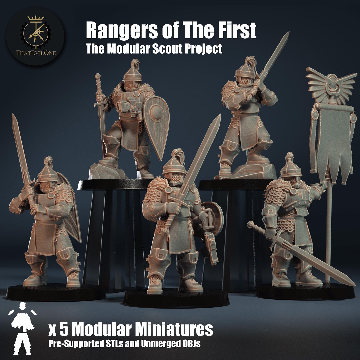 Modular Rangers of The First, Modular Sci-Fi warriors by ThatEvilOne, Sci-Fi Wargames Proxy