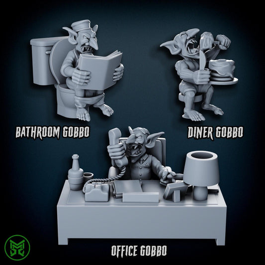 Civilian Goblins, Space-Faring Orkish Menace Sculpted by Mekka Miniatures, Grimdark Compatible, Scaled for Miniature Wargames