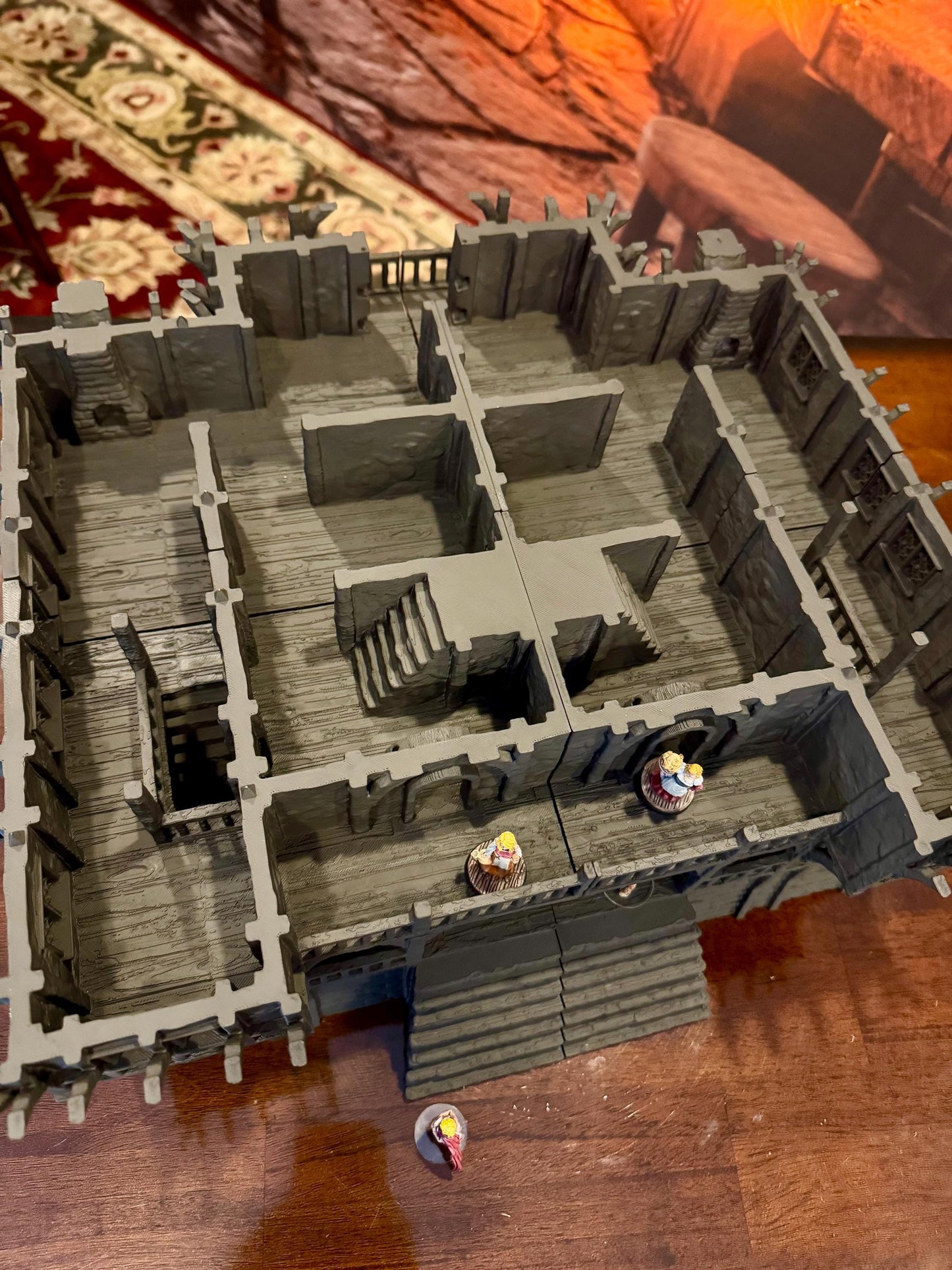 Medieval Townhall - Tabletop Terrain - 28 MM, Tabletop 3D Printed Terrain by MiniatureLand, Perfect for Wargaming and RPGs
