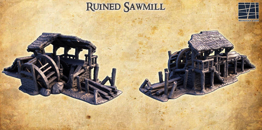 Ruined Sawmill - Tabletop Terrain - 28 MM, Tabletop 3D Printed Terrain by MiniatureLand, Perfect for Wargaming and RPGs