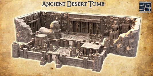 Ancient Desert Tomb - Tabletop Terrain - 28 MM 3D Printed Terrain by MiniatureLand, Perfect for Wargaming and RPGs